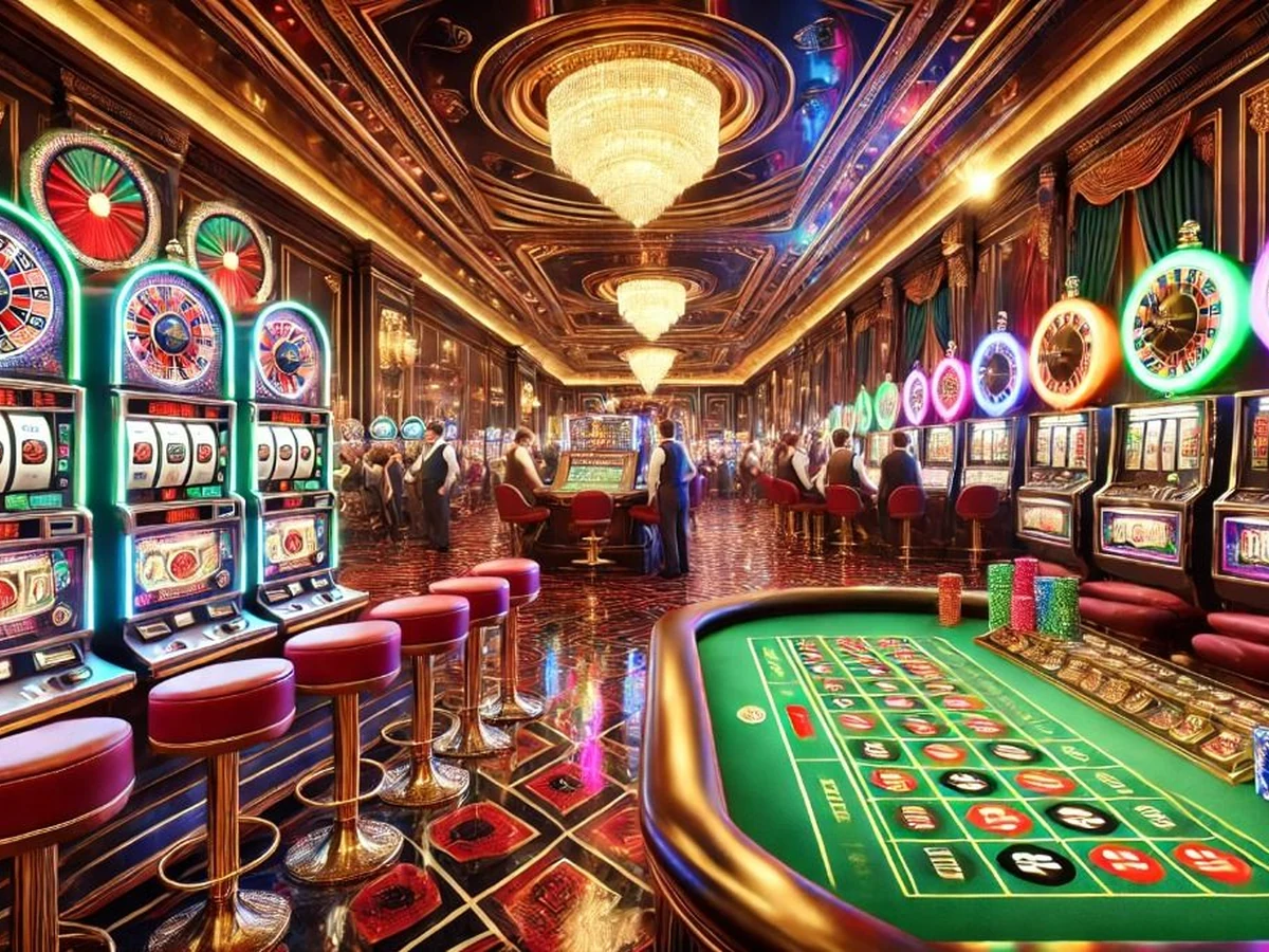 Tampilan permainan slot mobile dengan reel dan simbol berwarna