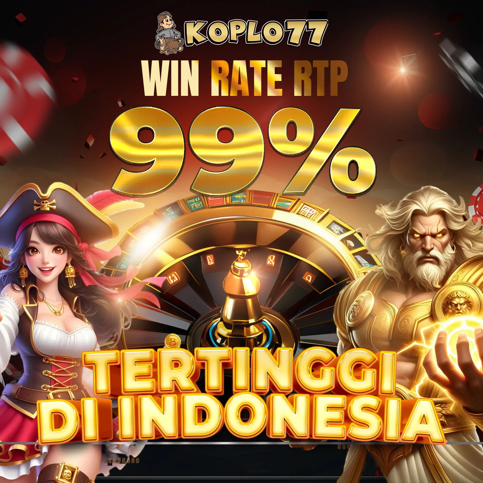 Tampilan visual permainan mobile MONTE77